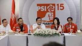 Ketua Umum Partai Gerindra Prabowo Subianto bersilahturahmi ke kantor DPP Partai Solidaritas Indonesia (PSI). (Instagram.com/@prabowo)
