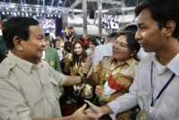 Menteri Pertahanan RI Prabowo Subianto memberikan pembekalan kepada mahasiswa baru Universitas Pembangunan Nasional (UPN) Veteran. (Dok. Tim Media Prabowo)

