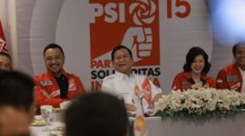 Ketua Umum Partai Gerindra Prabowo Subianto mengunjungi Partai Solidaritas Indonesia (PSI). (Dok. Tim Media Prabowo)
