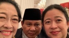 Calon Presiden Prabowo Subianto bersama Ketua Umum PDIP Megawati dan Ketua DPR RI Puan Maharani. (Instagram.com/@puanmaharaniri)