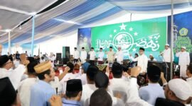 Calon presiden nomor urut 2 Prabowo Subianto hadir di Ponpes Genggong, Kabupaten Probolinggo, jawa Timur. (Dok. Tim Media Prabowo-Gibran)