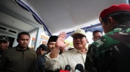 Menteri Pertahanan (Menhan) RI Prabowo Subianto di Bangkalan, Madura, Jawa Timur.  (Dok. Tim Media Prabowo)