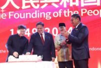 Wakil Menteri Pertanian (Wamentan) Sudaryono (Kanan) saat menghadiri undangan dalam acara National Day Reception of the Chinese Embassy in Indonesia di Jakarta, Kamis 19 September 2024 malam. (Dok. Kementerian Pertanian) 